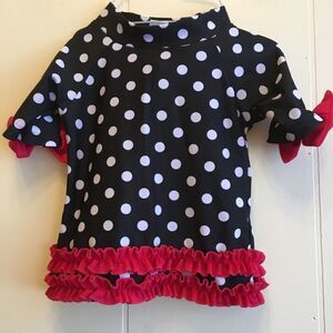 RUFFLE BUTTS SWIM TOP. 6-12 MONTHS‎